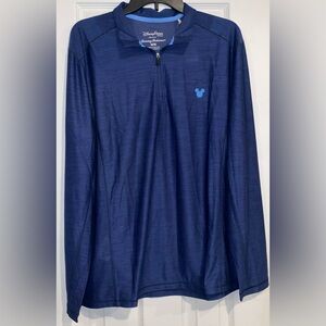 DISNEY PARKS X TOMMY BAHAMA PALM COAST MICKEY MOUSE PULLOVER HALF ZIP SHIRT